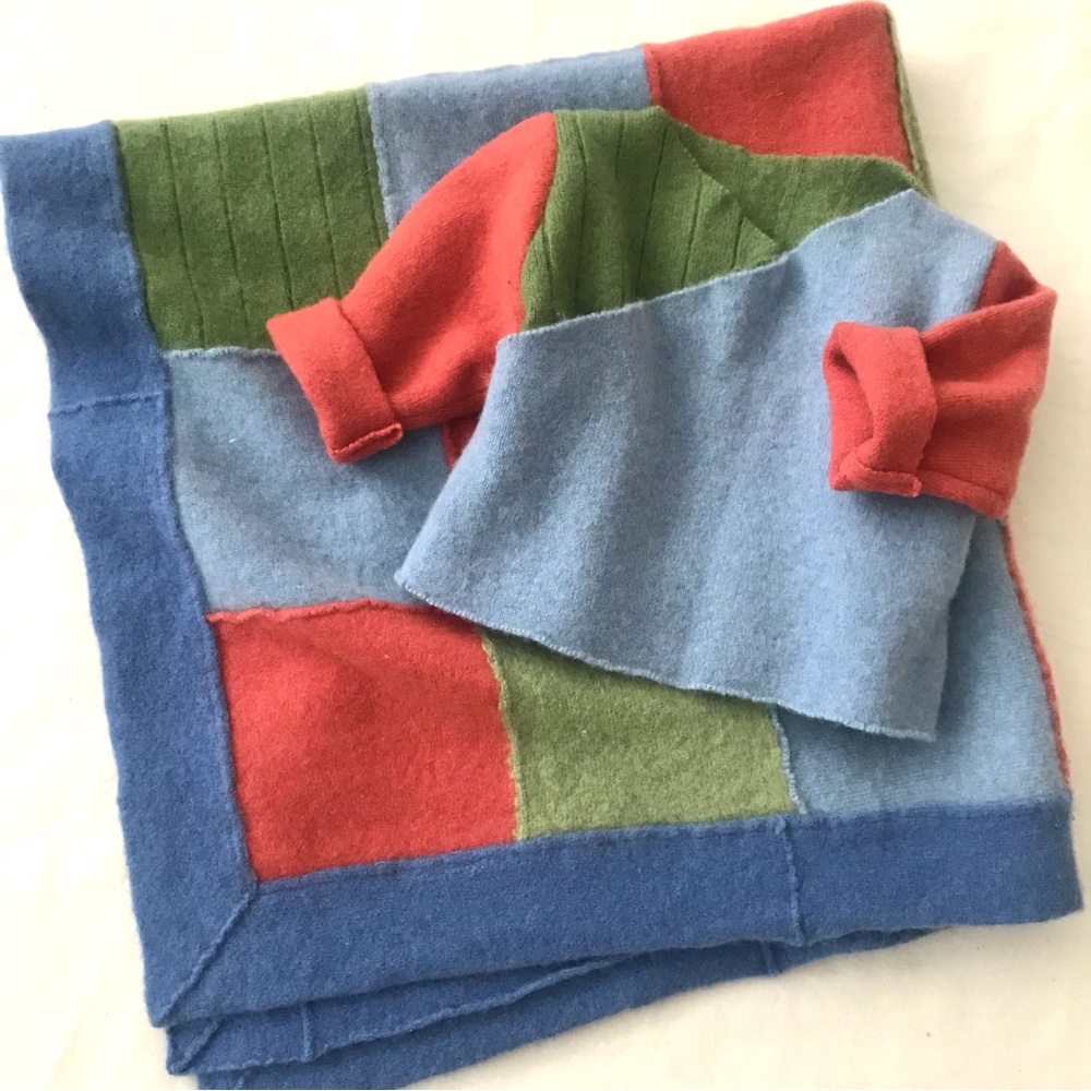 Cashmere set/ blanket & sweater..